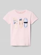 T-shirt met strikdetail, model 'NMFDESSY'
