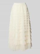 Midirok met volantzoom, model 'FAIRY'