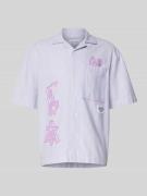 Regular fit vrijetijdsoverhemd met labeldetail