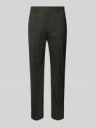 Slim fit stoffen broek met persplooien, model 'NEIL'