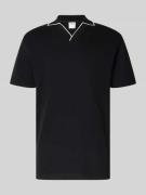 Slim fit poloshirt met V-hals, model 'SANGEV'