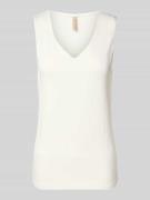 Top met bandjes en V-hals, model 'Marica'