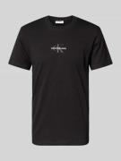 T-shirt met ronde hals en labelstitching