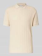 Slim fit poloshirt met structuurmotief, model 'JADEN'