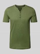 T-shirt met korte knoopsluiting