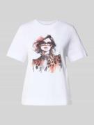 T-shirt met motiefprint en ronde hals