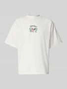 Oversized T-shirt met labelprint