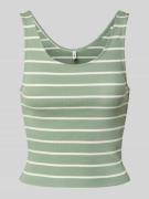 Slim fit tanktop in riblook, model 'NESSA'