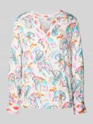 Regular fit blouse met tuniekkraag