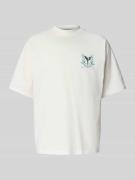 Oversized T-shirt met labelprint