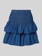 Minirok met smokdetails, model 'Carin'