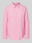 Relaxed fit blouse van een mix van linnen en katoen