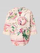 Relaxed fit blouse met 3/4-mouwen