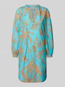 Knielange jurk met ballonmouwen