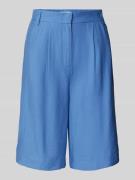 Relaxed fit bermuda met bandplooien