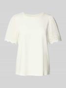 T-shirt met broderie anglaise, model 'CELIANA'