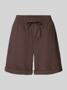 Relaxed fit korte broek van een mix van katoen en lyocell