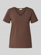 Regular fit T-shirt van katoenmix