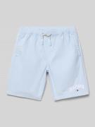 Korte broek met labelstitching