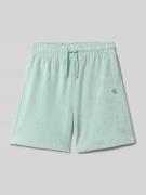 Regular fit korte broek met logostitching, model 'TOWELLING TEXTURE'