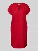 Relaxed fit blousejurk van een mix van linnen en viscose