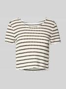 Slim fit T-shirt met all-over motief, model 'LEVA'
