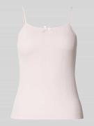 Slim fit top met bandjes van puur katoen, model 'MARIE'