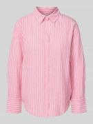 Relaxed fit blouse van een mix van linnen en katoen