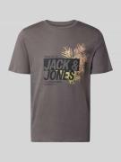 T-shirt met labelprint, model 'JAXON'