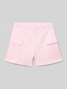 Regular fit sweatshorts met logopatch