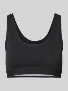 Bustier met elastische band en labeldetail