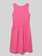 Getailleerde mini-jurk van katoenmix