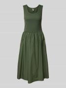 Midi-jurk met plooien, model 'RACHELLE'