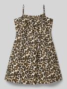 Getailleerde mini-jurk met all-over motief, model 'CLARA'