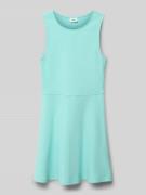 Uitlopende mini-jurk met katoen