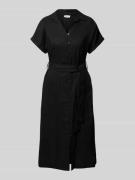 Relaxed fit overhemdjurk van linnenmix