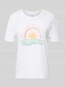 Regular fit T-shirt van puur katoen, model 'HENNY LIFE'