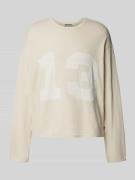 Gebreide pullover met extra brede schouders