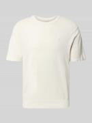 T-shirt met logostitching, model 'SUPIMA'