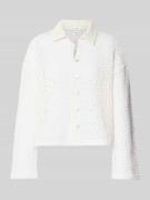 Relaxed fit overhemdblouse van katoenmix