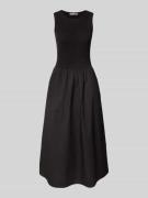 Midi-jurk in riblook