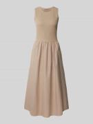 Midi-jurk in riblook