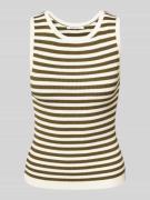 Slim fit tanktop van viscosemix