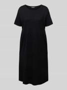 Loose fit knielange jurk van katoenmix