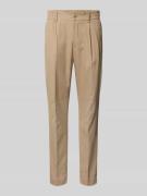 Slim fit pantalon met elastische band