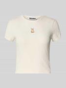 T-shirt met motiefstitching