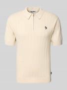 Slim fit poloshirt met labelstitching
