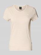 Slim fit T-shirt met streepmotief, model 'Stripe eyben'