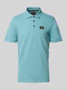 Regular fit poloshirt met labelpatch, model 'TRACKWAY'