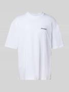Oversized T-shirt met labelprint, model 'MILES'
